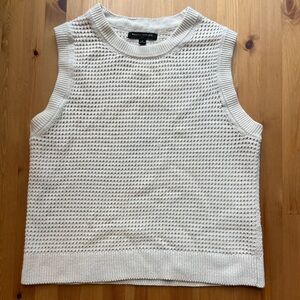 Banana Republic Cream Textured Sweater Tank